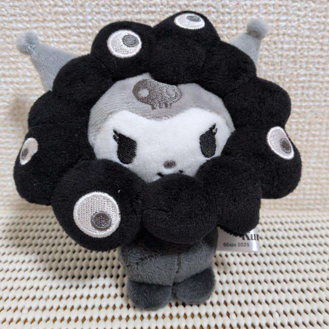 関西万博　ミャクミャクなりきり　サンリオ　ブラック　コンプリート　カラビナ付き