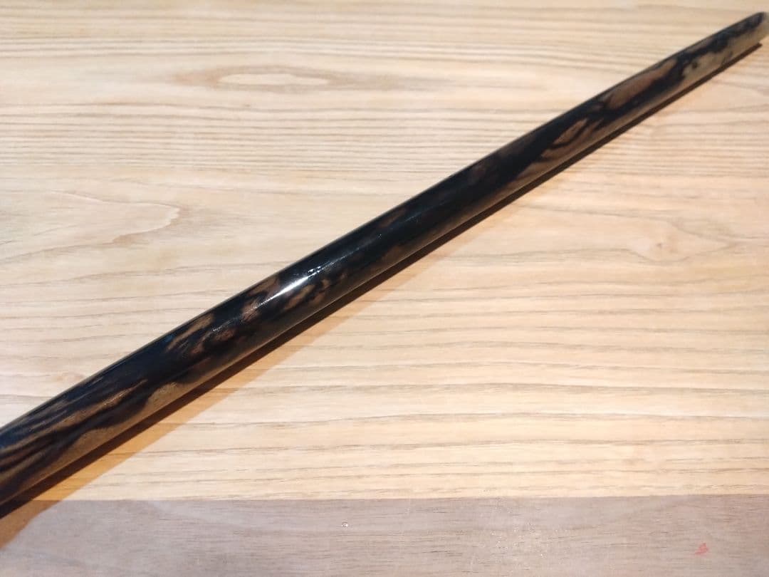 【ハンドメイド品】黒柿　笛　横笛　和楽器　7本調子　ドレミ調　一点物　未使用品①