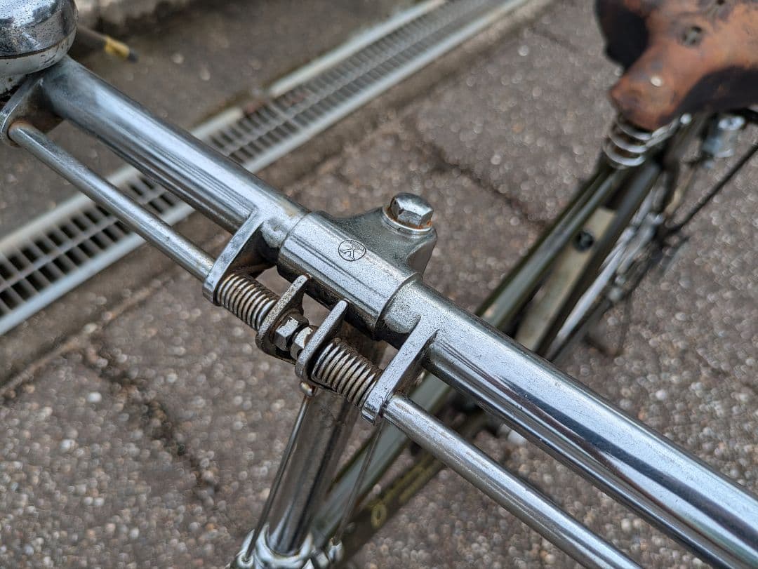 山口　シルバー号　整備済み　実用車　昭和 レトロ 自転車 　ロッドブレーキ