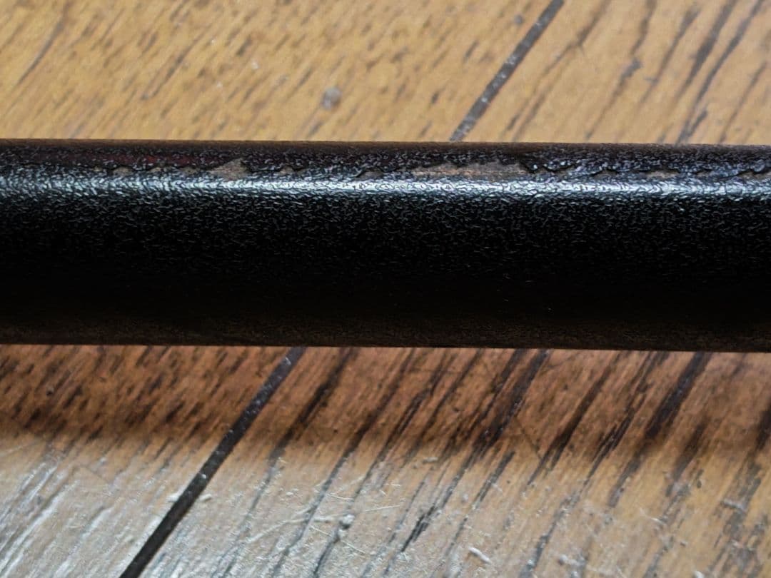 江戸期　打刀拵 黒鞘 茶色柄、鐔、金着切羽、鐺