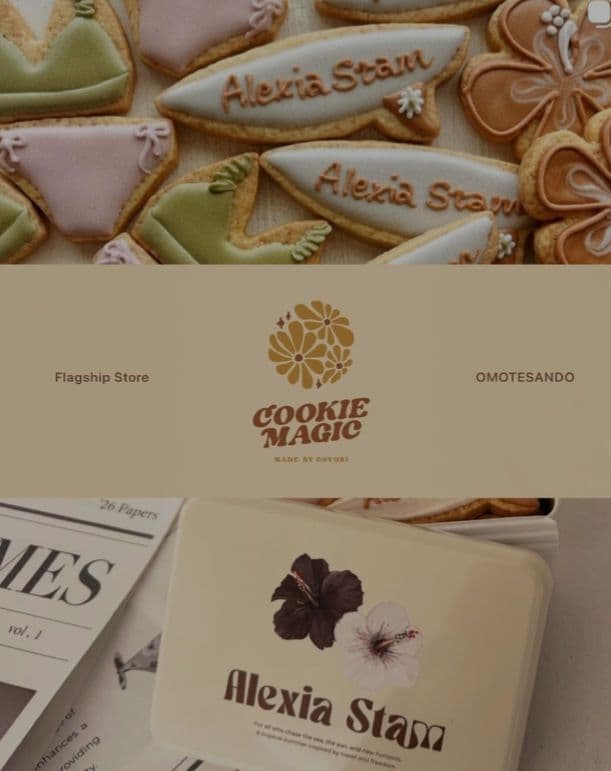 新品未開封☆ALEXIA STAM 表参道店舗限定　コラボクッキー缶