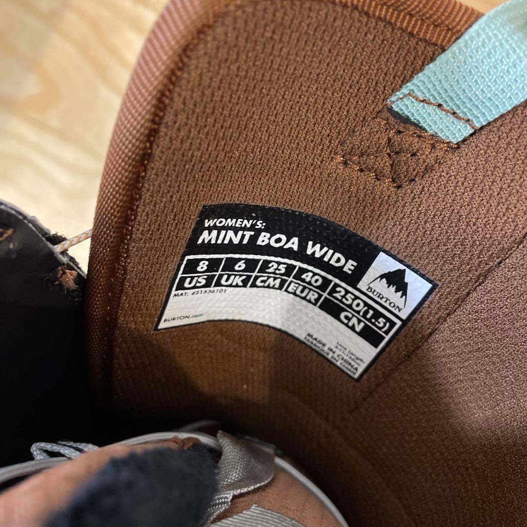 BURTON Mint BOA Wideスノーボードブーツ 25cm