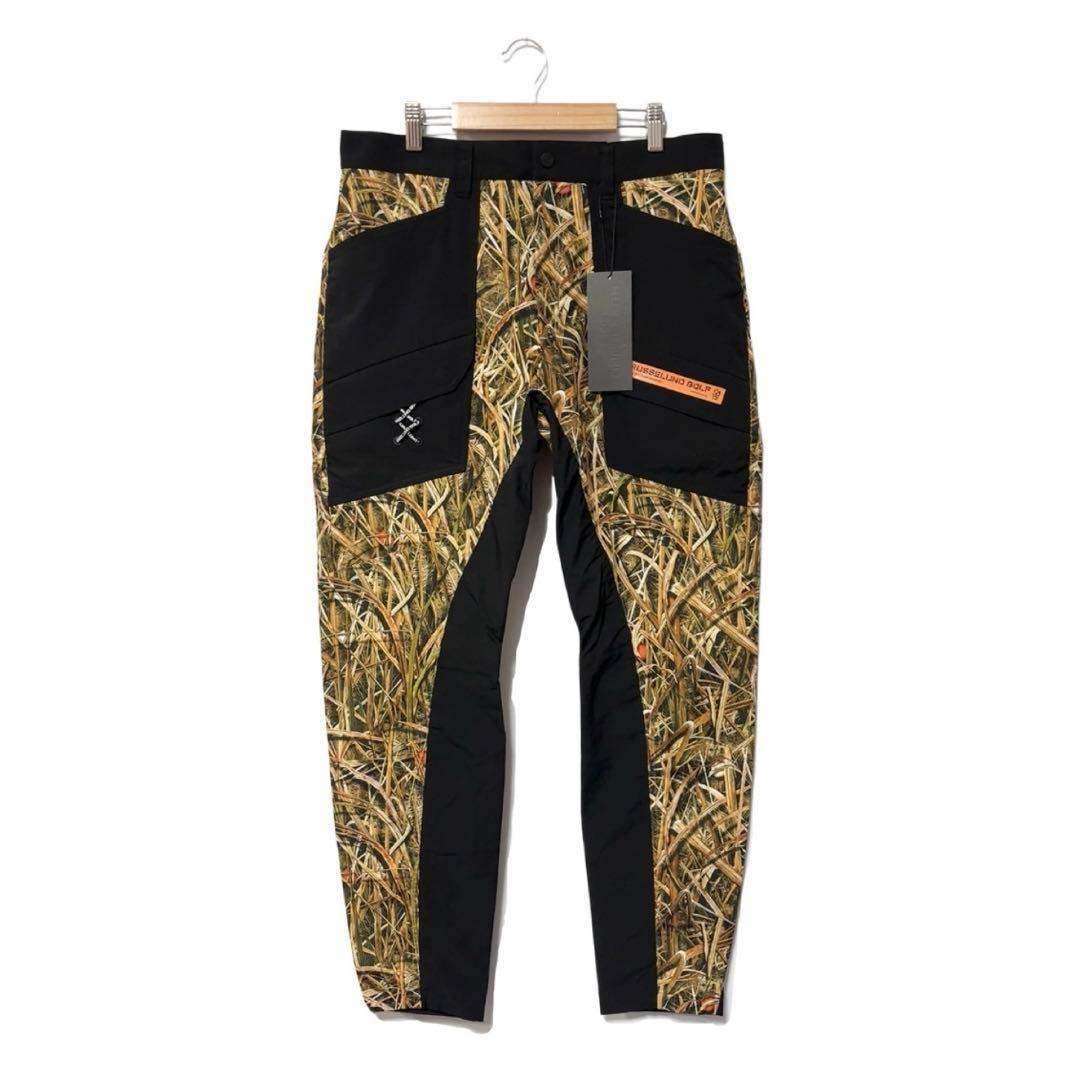 新品 ラッセルノ ゴルフ コンバット ポケット ロングパンツ カモ 迷彩 L 5