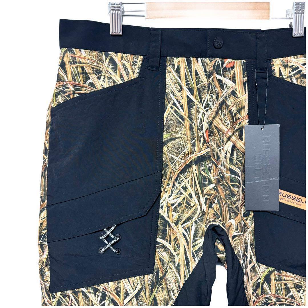 新品 ラッセルノ ゴルフ コンバット ポケット ロングパンツ カモ 迷彩 L 5