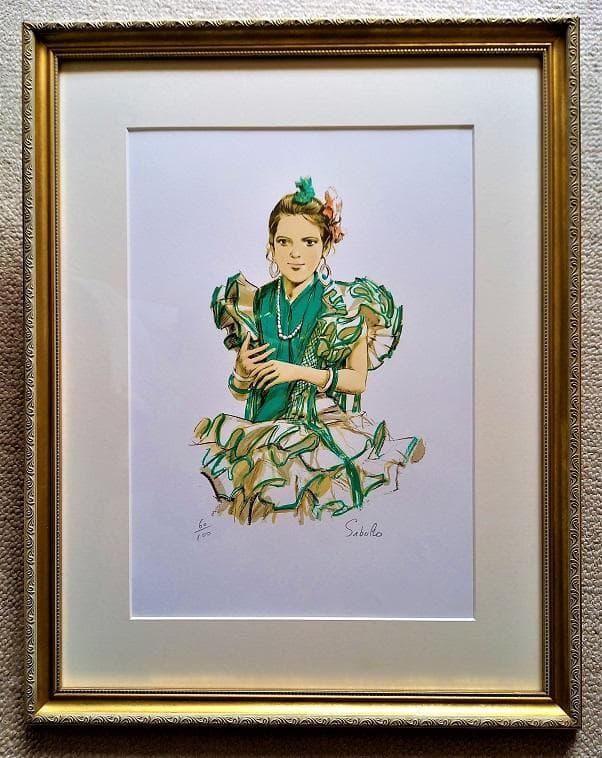 斎藤三郎 『踊り子』　リトグラフ　エディションナンバー60／100