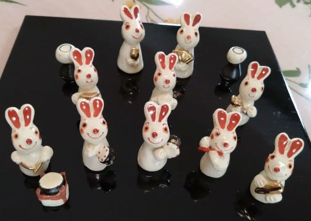 雛人形　ウサギ　薩摩焼 　雛セット