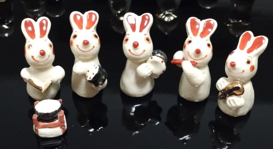 雛人形　ウサギ　薩摩焼 　雛セット