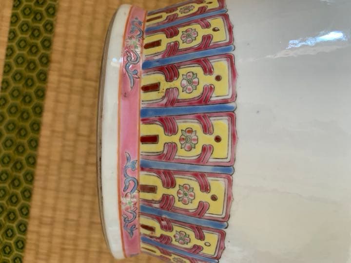 骨董品　景徳鎮 花瓶　中国陶磁器  花瓶 粉彩