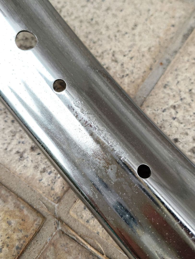 稀少新品 ウカイ26 1 3/4BE 40穴 鉄リム 軽運搬車