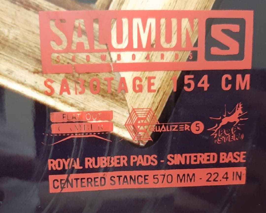 SLOMON　サボタージュ　リミテッドモデル　154cm　サロモン　スノーボード