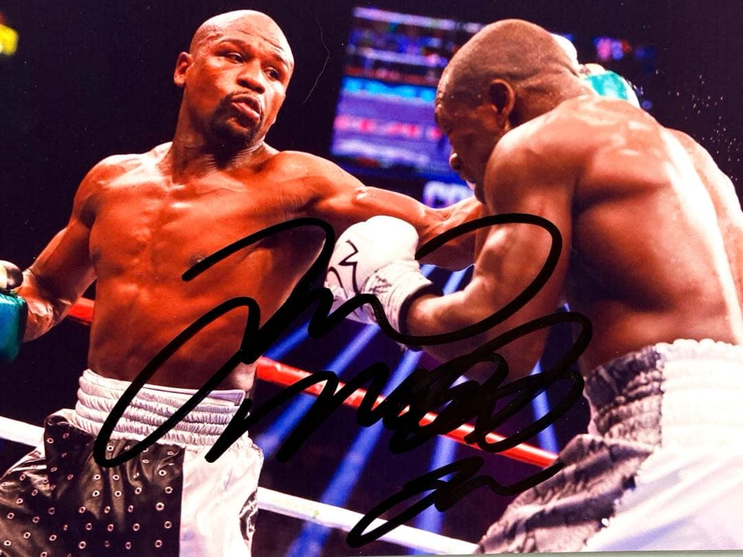 フロイド・メイウェザージュニア直筆サイン入り2Lサイズ写真…