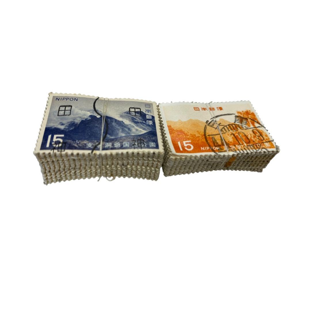 使用済み切手　国立公園記念切手　8種各約100枚づつ　dd064