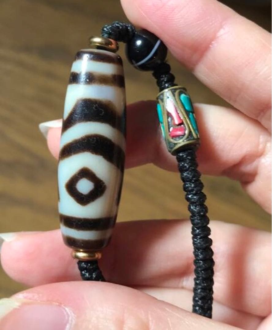 ☘️超レア 双魚金剛二眼天珠 ジービーズ Dzi　ネックレス