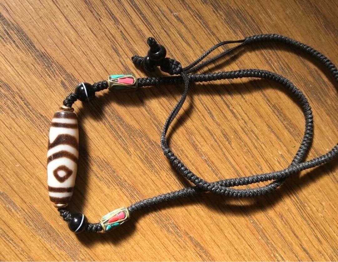 ☘️超レア 双魚金剛二眼天珠 ジービーズ Dzi　ネックレス