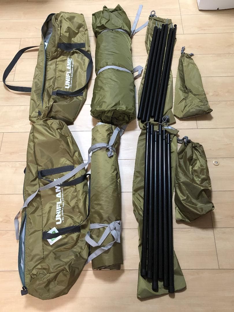 ユニフレームREVOタープsoloウォールセット＋ REVOポール180(2組)