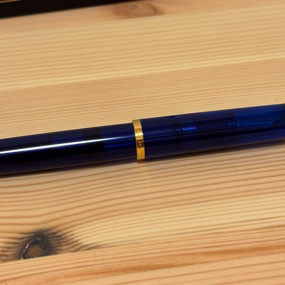 ペリカン Pelikan 万年筆 M200 スケルトンダークブルー F