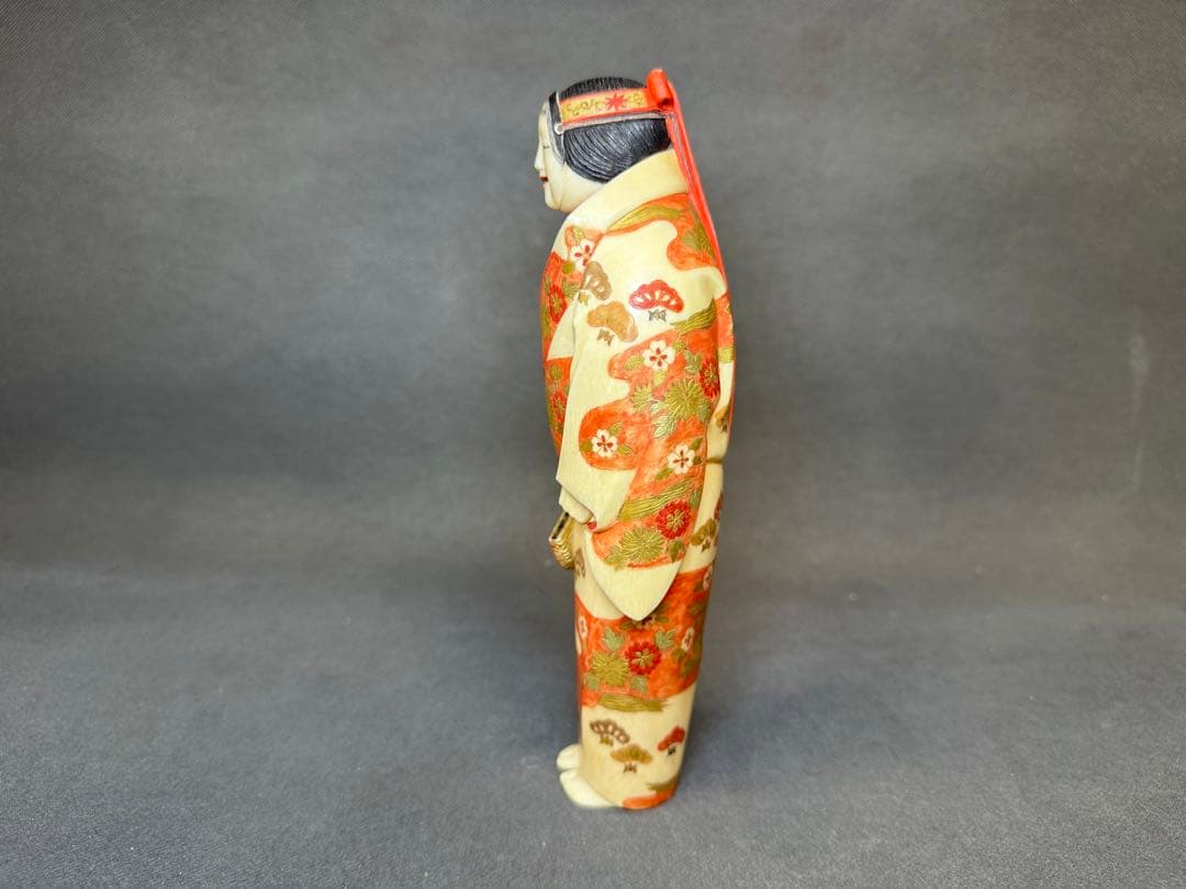 極上　博多人形　希少品　置物　仏像　和彫　天然素材　アンティーク　和彫　置物