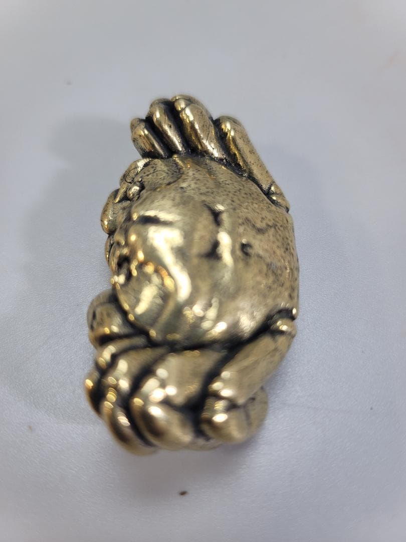 盆石 蟹置物 銅いぶし銀？ 152.65g