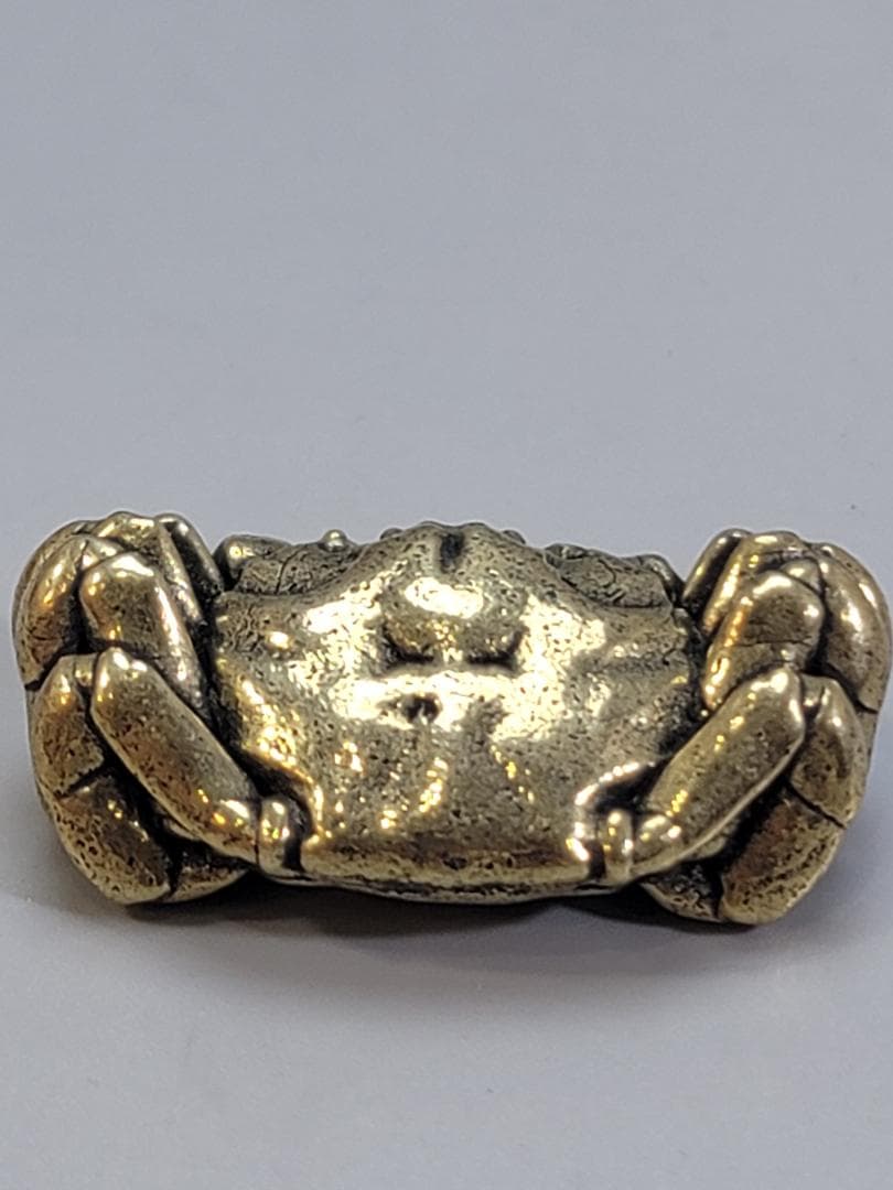 盆石 蟹置物 銅いぶし銀？ 152.65g