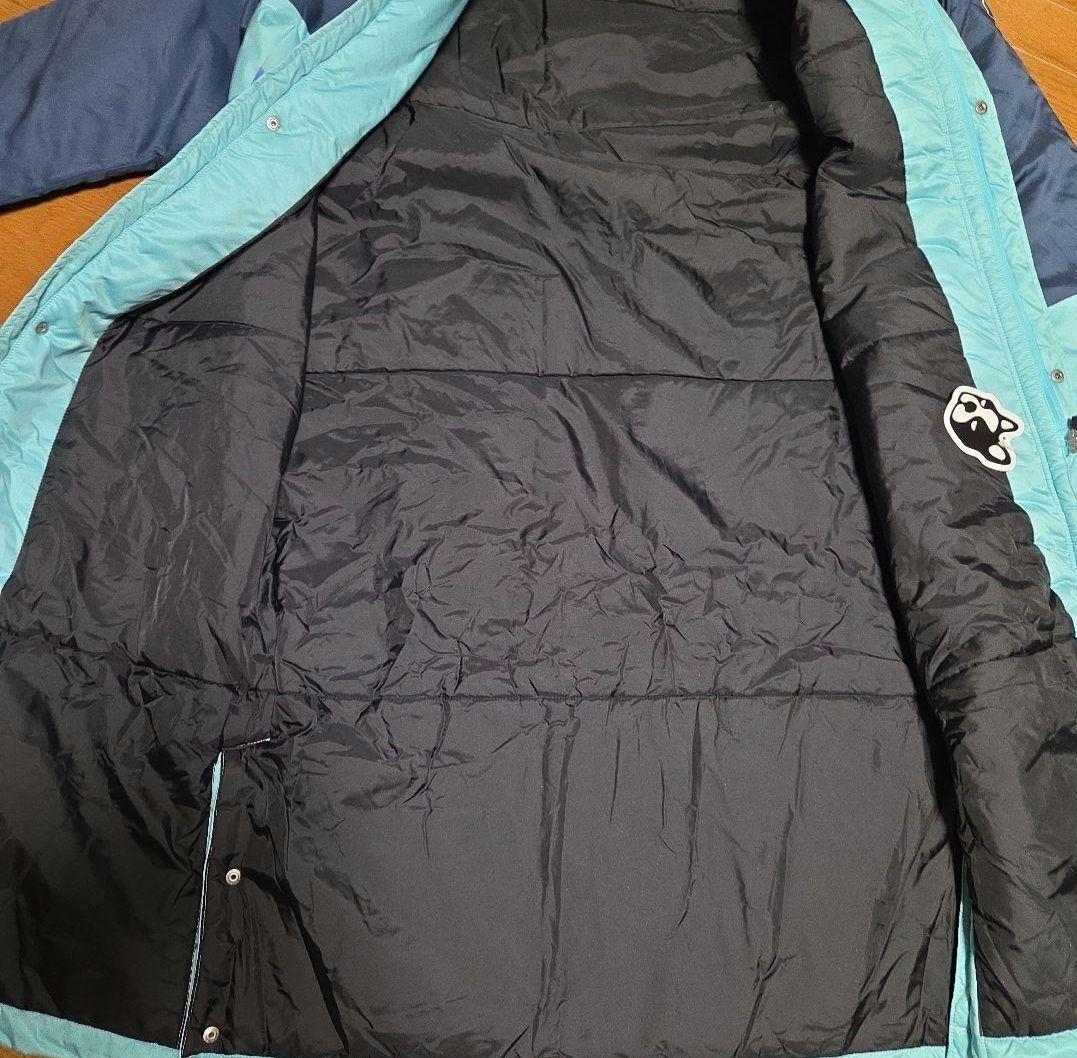 新品/未使用【サッカージャンキー　ベンチコート ブルー】中綿ロングコートL