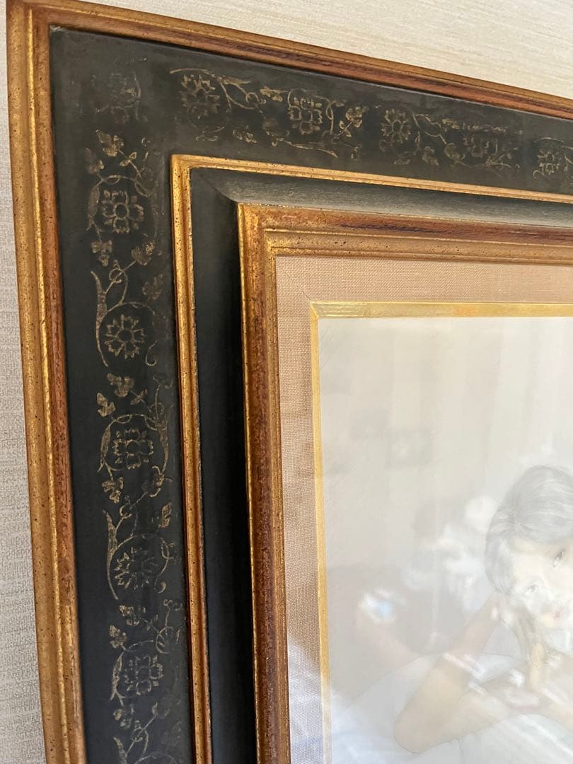 栗原喜依子 「横たわる裸婦」直筆