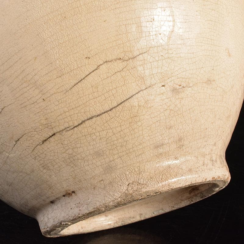 北大路魯山人作　志野焼　絵志野　鉄絵草文　大徳利　M　R5619B