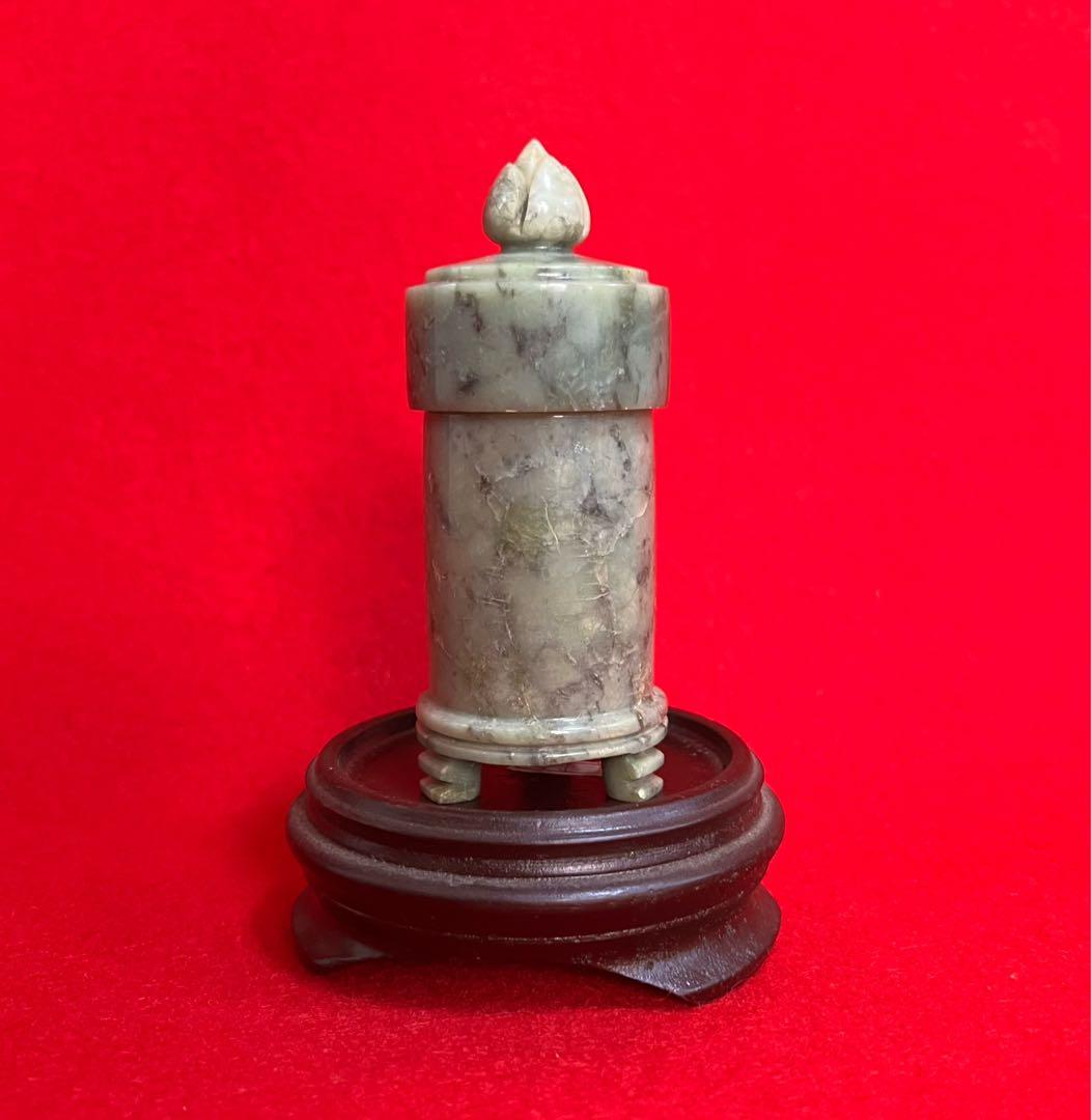 中國美術 古玩 玉石香筒 香道具