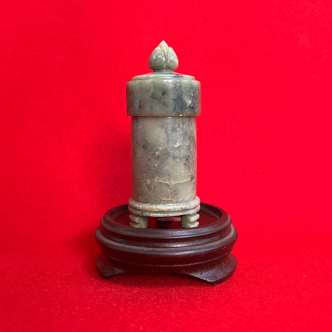 中國美術 古玩 玉石香筒 香道具