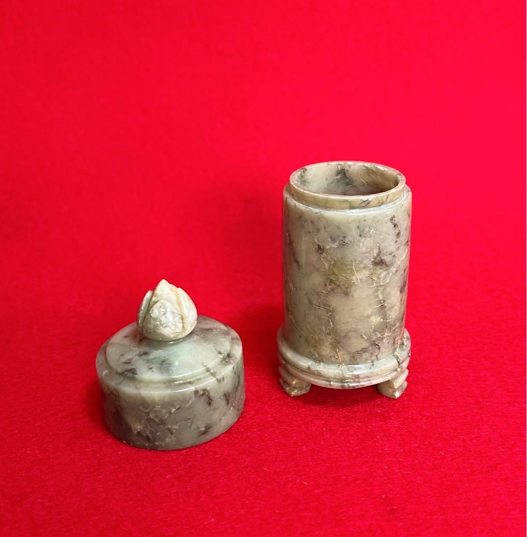 中國美術 古玩 玉石香筒 香道具