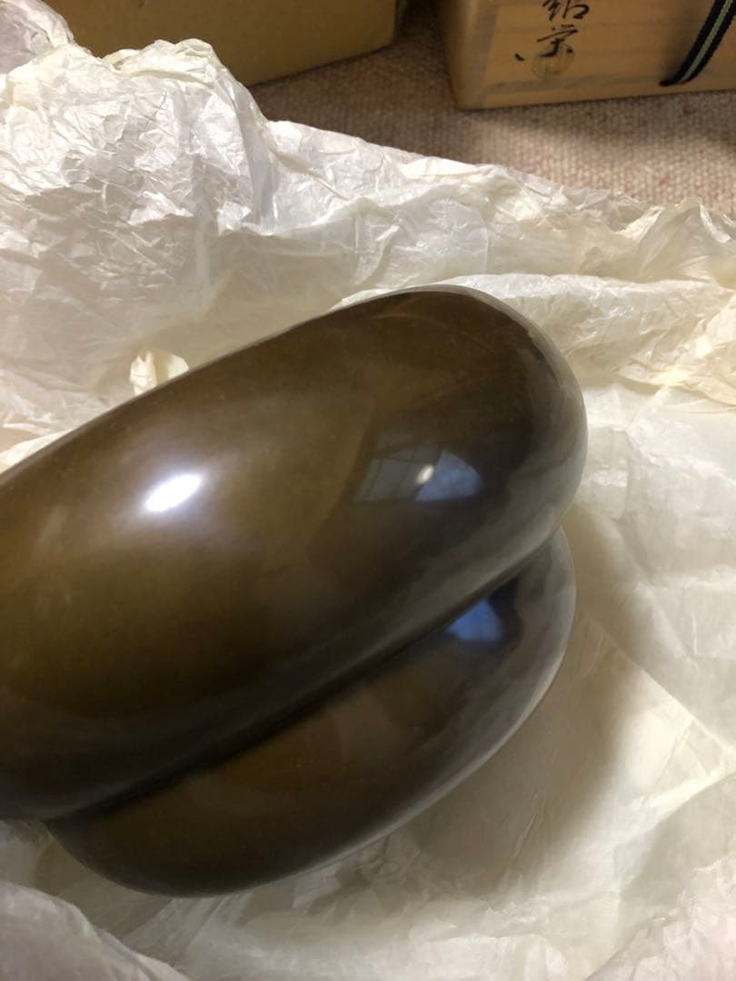 砂張銅　瓢箪　建水　金森紹栄氏作　共箱入