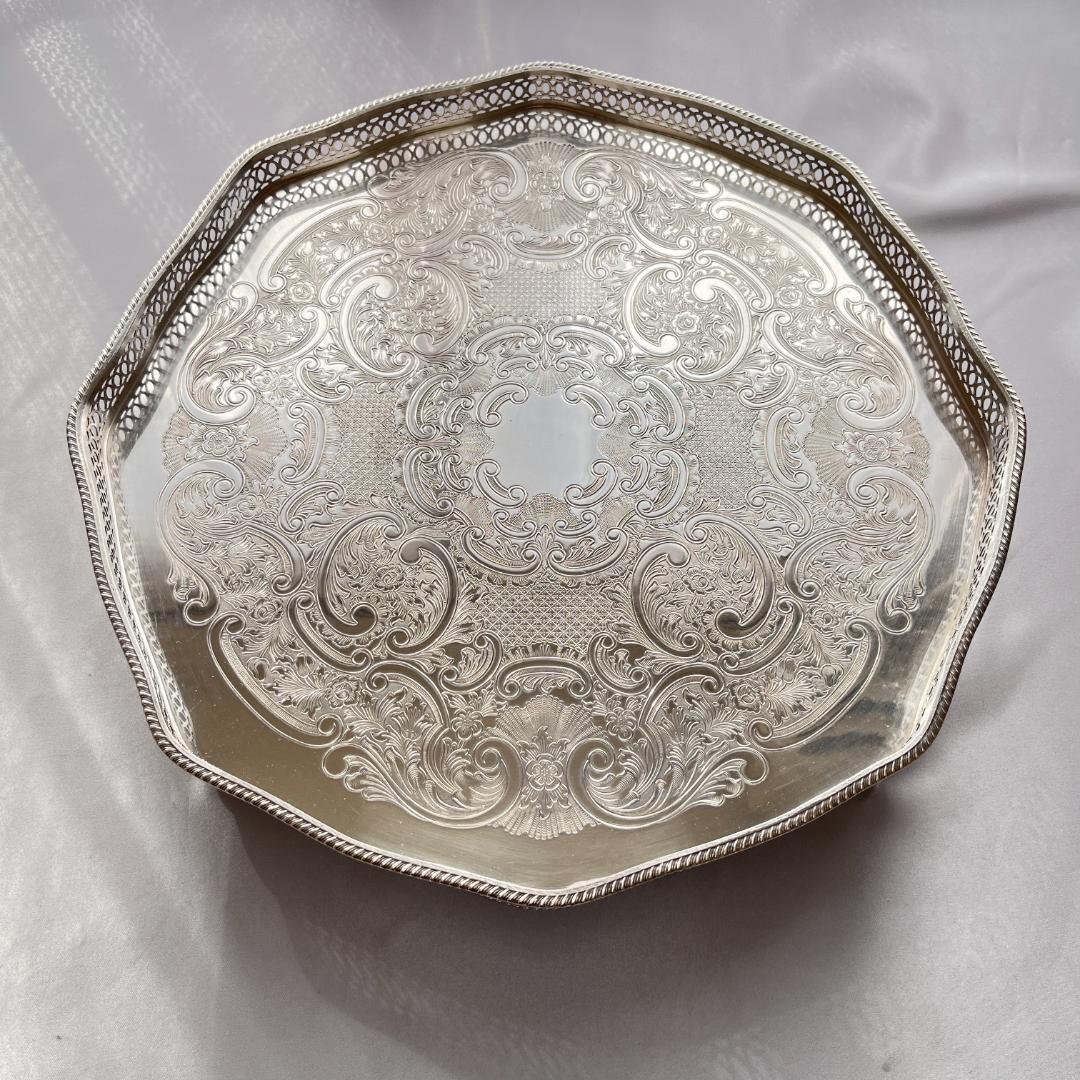 【Craftsmen】 ギャラリートレー 40cm 　八角形 大型 綺麗！！