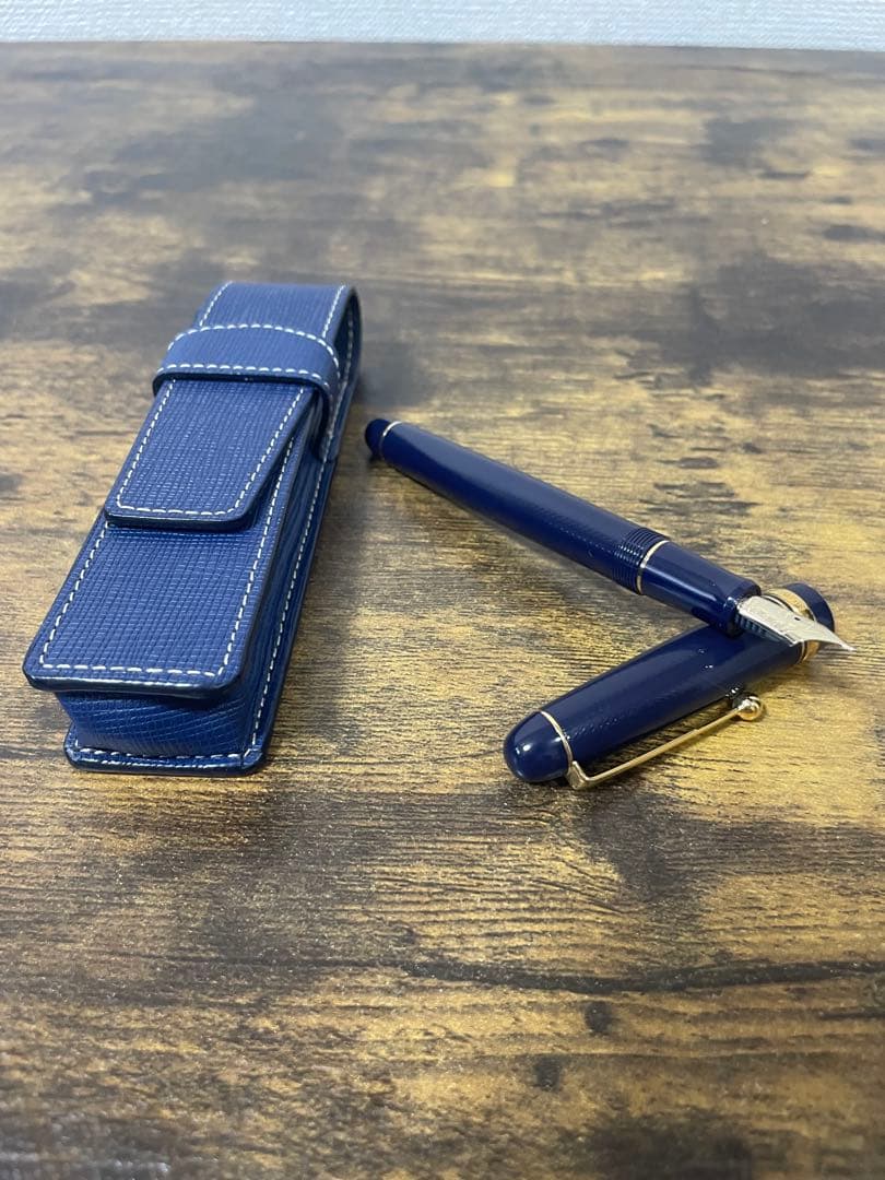 試筆のみ　ネイビー　網目　2016 限定　FM パイロット　万年筆　カスタム74