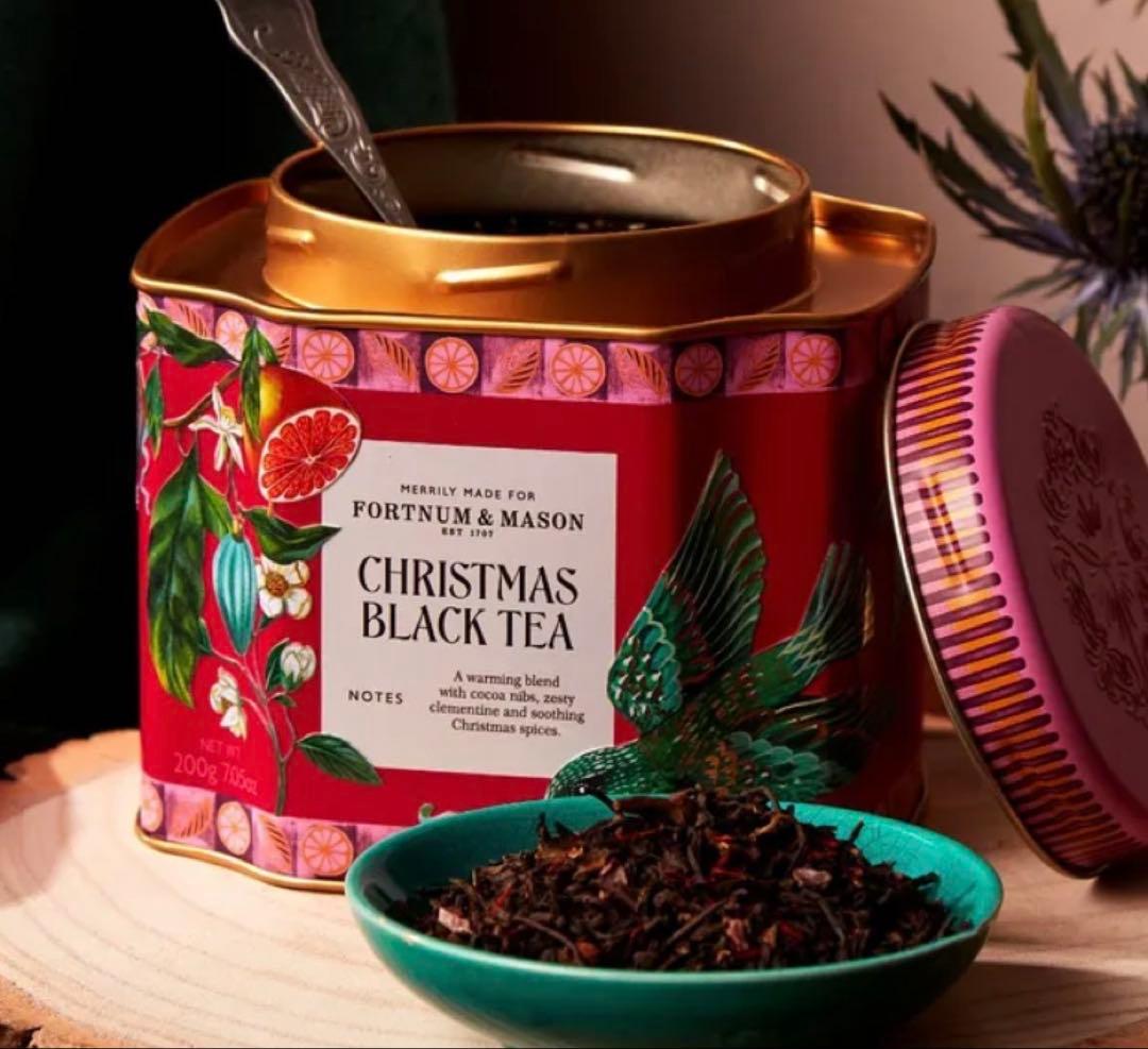 フォートナム&メイソン　クリスマス・ブラック・ティー、モロッカンミントティー