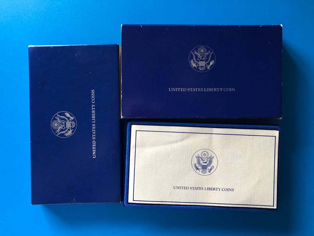 N4337【アメリカ・銀貨】自由の女神 1986年1ドル 大型銀貨 本物保証