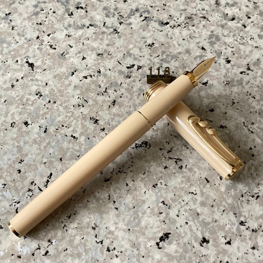 #118 オーバーホール済み 万年筆 PLATINUM ロング 14k