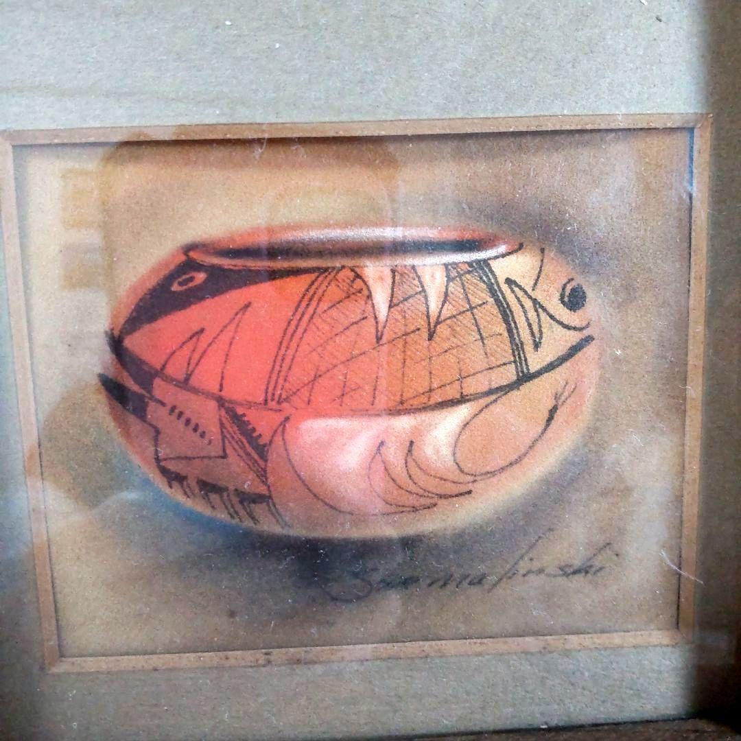 ネイティブアメリカン ポタリー 土器かけら 復元絵 セドナ