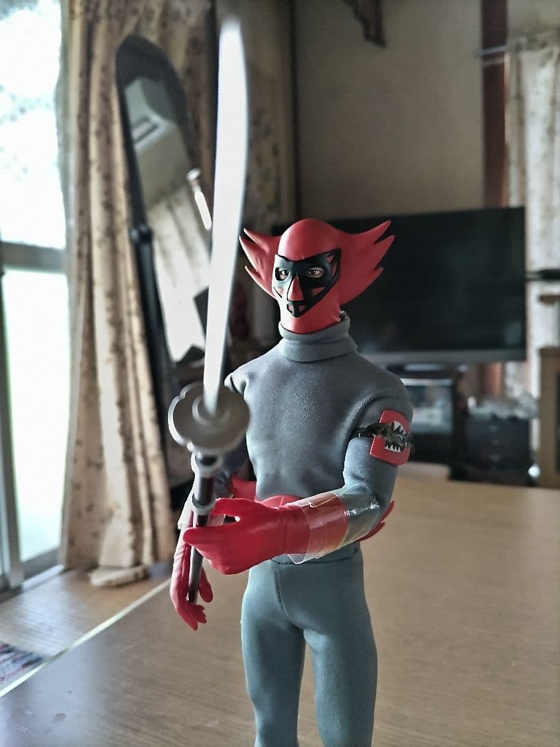 30センチメディコム　ＲＡＨアンドロイドマン　キカイダー　ダーク　薙刀付　リアル