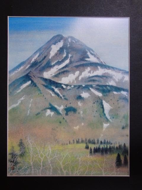 福井爽人、【羅臼早春】、希少な画集より、新品高級額・額装付