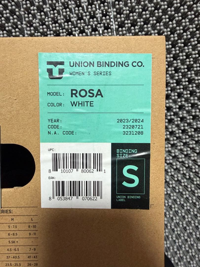 ユニオンunion ROSA woman用　サイズSスノーボードビンディング