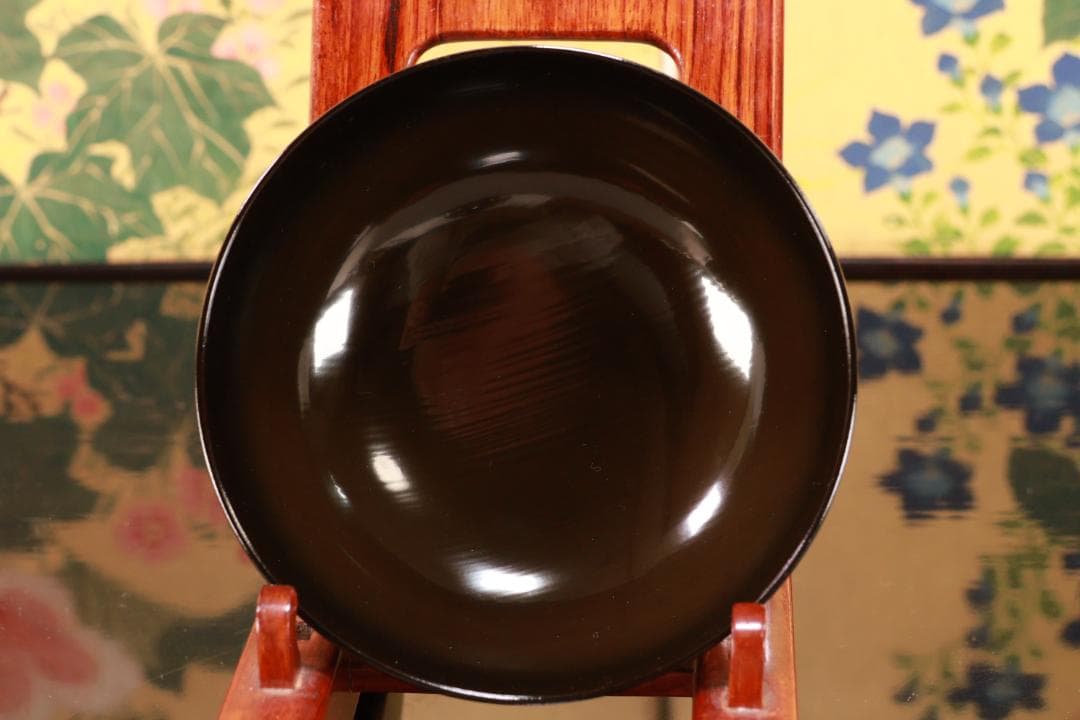 BJ111　時代輪島塗　流水紅葉桜図蒔絵　吸物椀　二客　木製　茶道具 懐石 会席