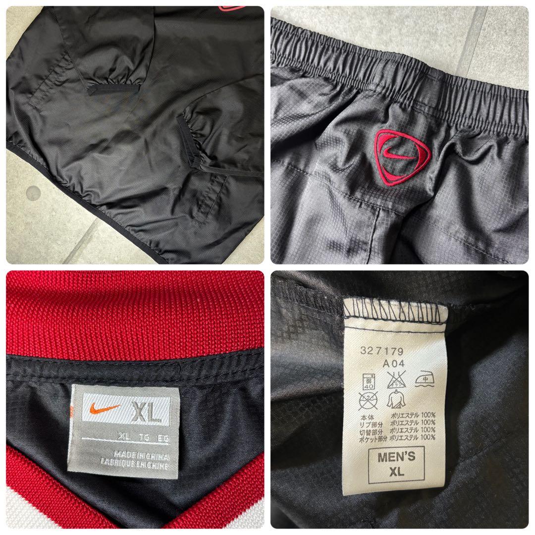 NIKE　セットアップ　上下　ピステ　ナイロン　プルオーバー　刺繍　センターロゴ