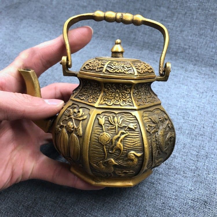 黄銅八宝壷の装飾工芸品、贈り物、コレクション銅器