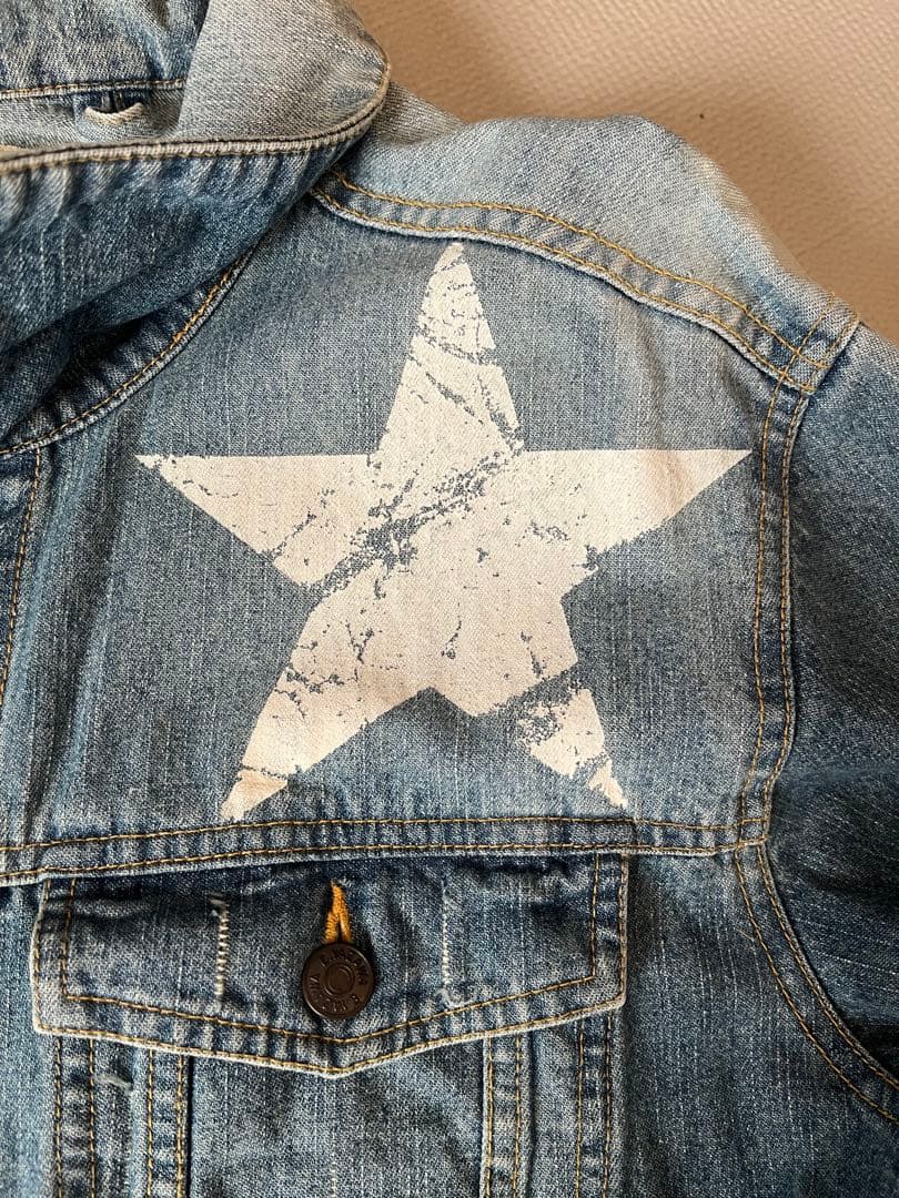 矢沢永吉 E.YAZAWA デニムジャケット 星プリント　ジージャン