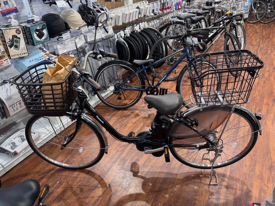 Panasonic電動アシスト自転車 ビビ DX 前後バスケット付き