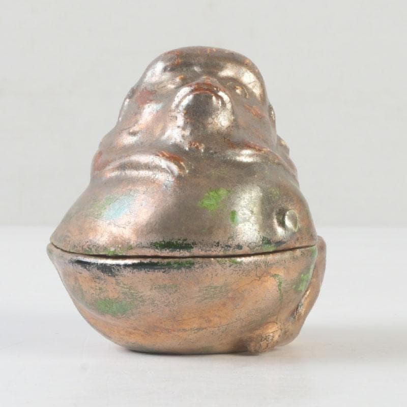 茶道具　京焼　吉向焼　五世松月作　猿香合　共箱　V　9783