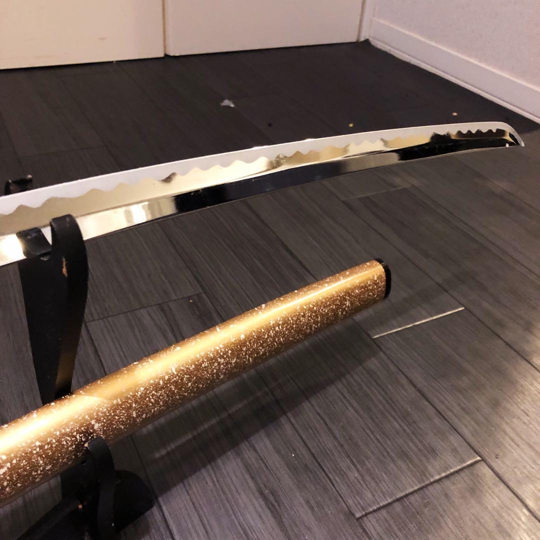 高級模造刀　白金拵え　太刀　本格模造刀