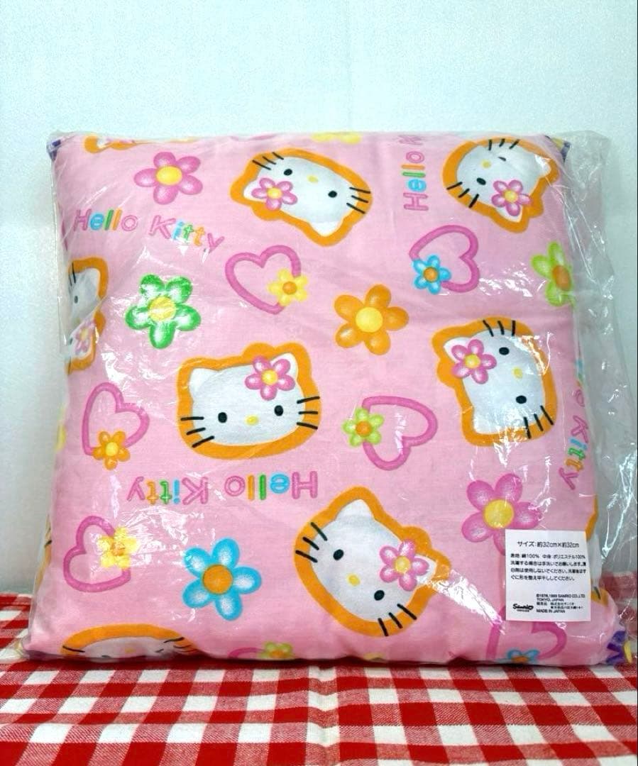 新品未開封　1999年製　激レア　ハローキティ　クッション　カオハナ　平成レトロ