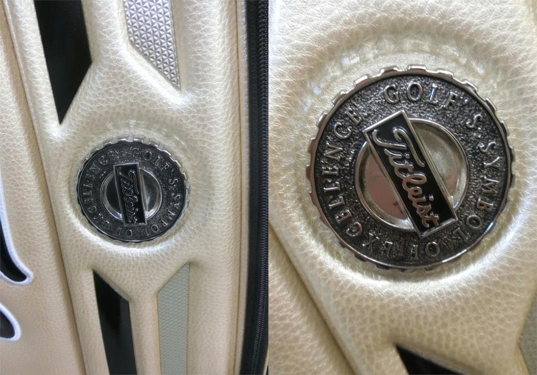 b470 ★限定品★ タイトリスト エナメルゴールド 3点式キャディバッグ