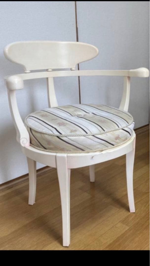 希少♦️イタリア製♦️ロココ　ラウンドチェア♦️高級ファブリック♦️補償付　送料込