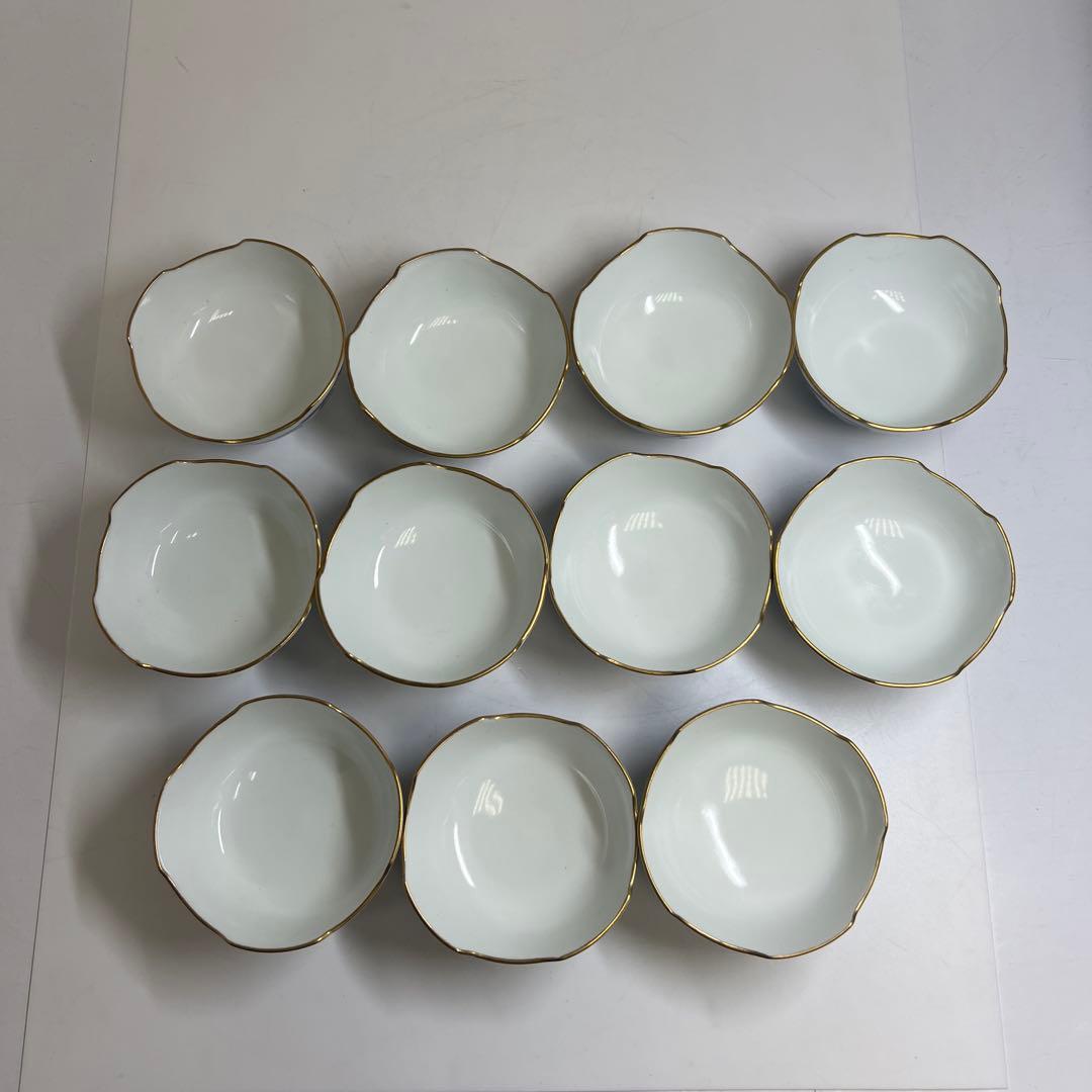 肥前有田焼　幸右衛門　染錦牡丹唐子文向付食器一式　共箱　東Y8-0128①